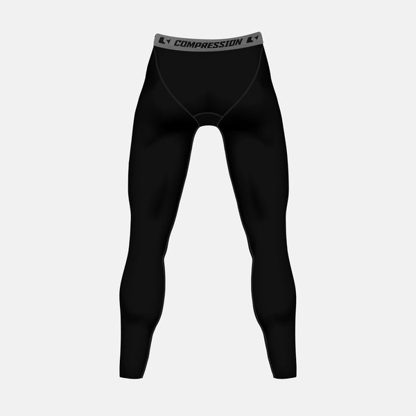 Basic Black Solid Compression Tights / Leggings