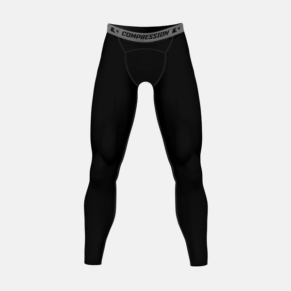 Basic Black Solid Compression Tights / Leggings