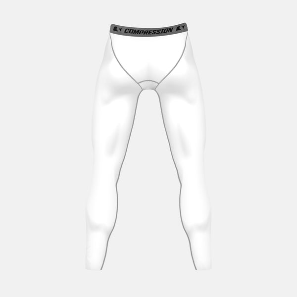 Basic White Solid compression tights / leggings