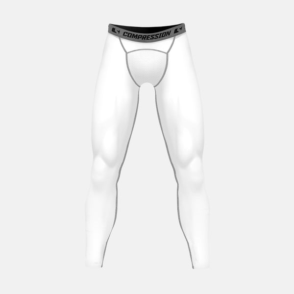 Basic White Solid compression tights / leggings